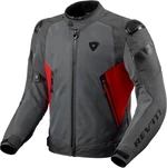 Rev'it! Jacket Control Air H2O Grey/Red L Giacca in tessuto