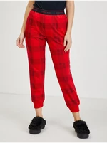 Calvin Klein Jeans Czerwone spodnie dresowe w kratę - Kobiety
