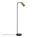 Lampa stojąca w czarno-złotym kolorze z metalowym kloszem (wysokość 120 cm) Emek – Opviq lights