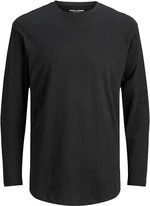 Jack&Jones Pánské triko JJENOA Long Line Fit 12190128 Black Relaxed XXL