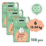 MUUMI BABY 6 Junior 12–24 kg měsíční balení eko plen 108 ks