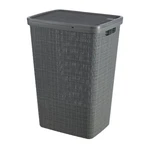 Ciemnoszary kosz na pranie Curver Jute, 58 l