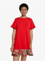 Red mini dress Desigual Vest Kali - Women