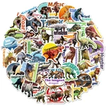 50pcs Dinosaur Stickers Jurassic Park Cartoon Personality Fashion Brand Suitcase Skateboard Realistic Dinosaur Stickers