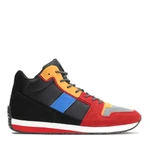 Multikolorowe skórzane sneakersy męskie