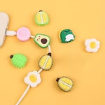 Cute Cartoon Cable Protector Wire Organizer Winder Saver For USB Charging Cable Data Line Earphones Cord Protector Cover