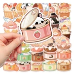 40Pcs Kawaii Food Animal Hand drawn Stickers Cute Cartoon Decal DIY Toys Decoration DIY Diary Scrapbook Suitecase Sticker