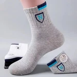 5 Pairs Men Autumn And Winter Warm Mid-tube Sock Cotton Breathable Sweat-absorbing Simple Deodorant All-match Trend Sports Socks