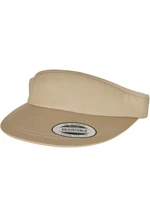 Flat khaki cap with round visor