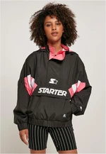 Women's Colorblock Halfzip Starter Windbreaker Black/Pink