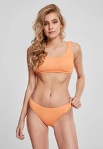 Women's Crinkle Bikini Papaya Tank Top