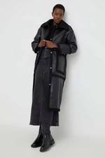 Kabát Answear Lab dámský, černá barva, přechodný