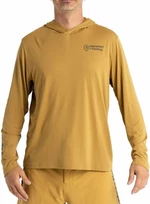 Adventer & fishing Horgászpulóver Functional Hooded UV T-shirt Sand S