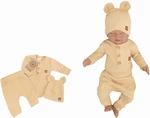Z&Z 3-dílná žebrovaná sada body, tepláčky + čepička s oušky - béžová, vel. 62 (2-3m) Z&Z 3-dílná žebrovaná sada body, tepláčky + čepička s oušky - béžová, vel. 62 (2-3m)