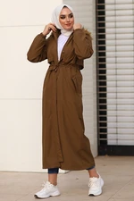InStyle Women's 2204 Long Coat with Reverse Pocket Flap - -