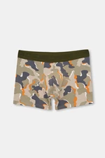 Dagi Men's Orange Khaki Compact Camouflage Boxer