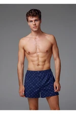 Dagi Navy Blue Poplin Men's Boxer
