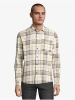 Cream Men's Plaid Shirt Tom Tailor Denim Organic Check Shirt - Men's