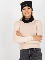 Black two-piece winter set with cap