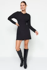Trendyol Black Mini Zipper Detailed Woven Woven Dress