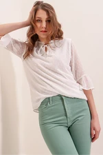 Bigdart 0415 Chiffon Blouse - White