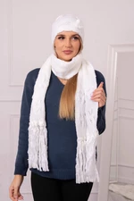 Ladies set with scarf Dorota K366 white