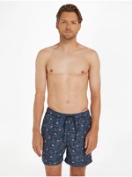 Dark blue men's swimwear with Tommy Hilfiger Underwear print - Men