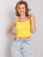 Women's yellow ribbed top
