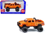 Ram 1500 Pickup Truck Lifted with Balloon Tires Orange with Flames 1/50 Diecast Model by Siku