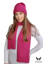Completo da donna Kamea Kamea_Set_Hat&Scarf_K.22.254.30_Fuchsia