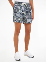 Dark Blue Men Patterned Shorts Tommy Jeans Beach Short - Men