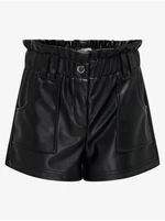 Black faux leather shorts ONLY Stephanie - girls