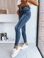 Women's denim trousers TERMA, navy blue, Dstreet