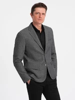 Ombre Men's jacket with elbow patches - black