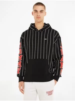 Black Mens Striped Sweatshirt Tommy Jeans - Men