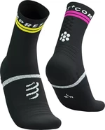 Compressport Pro Marathon Socks V2.0 Black/Safety Yellow/Neon Pink T1 Skarpety do biegania