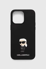 Puzdro na mobil Karl Lagerfeld iPhone 15 Pro Max 6.7" čierna farba,