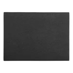 Czarna mata stołowa z imitacji skóry ZicZac Troja Rectangle, 33x45 cm