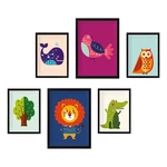 Obrazki dziecięce zestaw 6 szt. Animals – Wallity