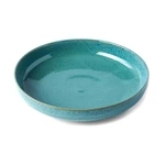 Turkusowy głęboki ceramiczny talerz ø 20 cm Peacock – MIJ