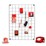 Czarna metalowa kratka-organizer, 50x70 cm