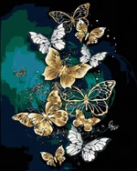 Zuty Papillons blancs dorés