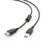 Kabel CABLEXPERT CCF-USB2-AMAF-10 USB A-A 3m 2.0 prodlužovací HQ s ferritovým jádrem