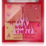 I Heart Revolution Sweet Chilli Blush & Highlight Quad paletka rozjasňovačov a líceniek 4x0.9 g
