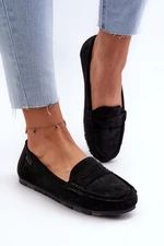 Women's Eco Suede Loafers Big Star Memory Foam System Black