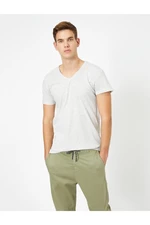 Koton pánske tričko s výstrihom do V 100% Bavlna Slim Fit Basic.
