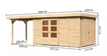 Dřevěný zahradní domek RETOLA 6 Dekorhome 636 cm,Dřevěný zahradní domek RETOLA 6 Dekorhome 636 cm