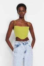 Trendyol Fat Green Crop Woven Bustier