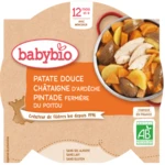 BABYBIO sladké brambory s kaštanovým pyré a farmářskou perličkou 230 g