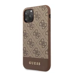 Guess 4G Stripe Zadní kryt GUHCN61G4GLBR pro Apple iPhone 11 brown
